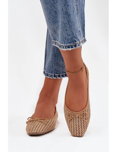 Ballerinas With Braid And Bow Camel Belirra