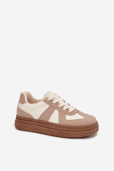 Women's Sneakers on Platform Dark Beige Dovina 2