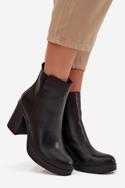 Women's Ankle Boots on Heel Black Ryselle 2