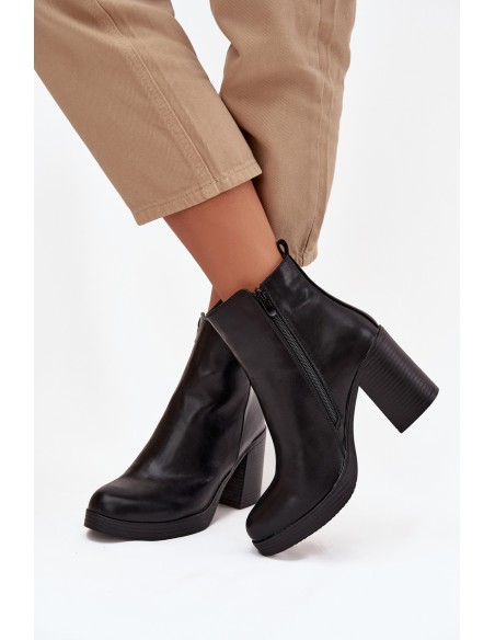 Women's Ankle Boots on Heel Black Ryselle