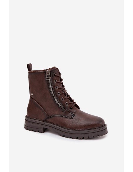 Women's Work Boots Lined Chocolate Ivonelle