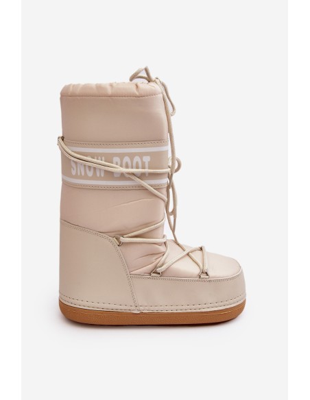 Women's High Snow Boots Beige Venila