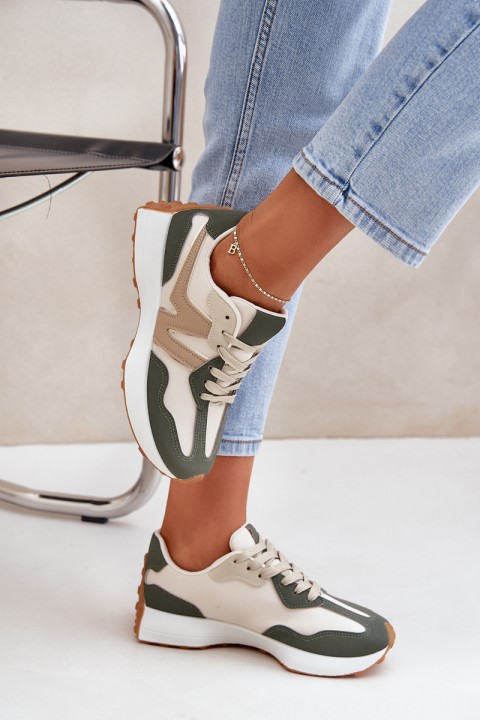 Women's Sports Shoes Sneakers Beige-Green Britma