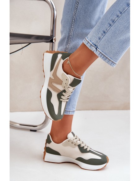Women's Sports Shoes Sneakers Beige-Green Britma