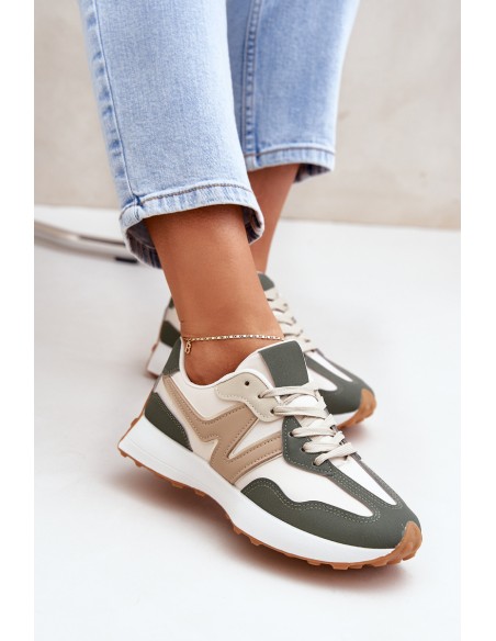 Women's Sports Shoes Sneakers Beige-Green Britma