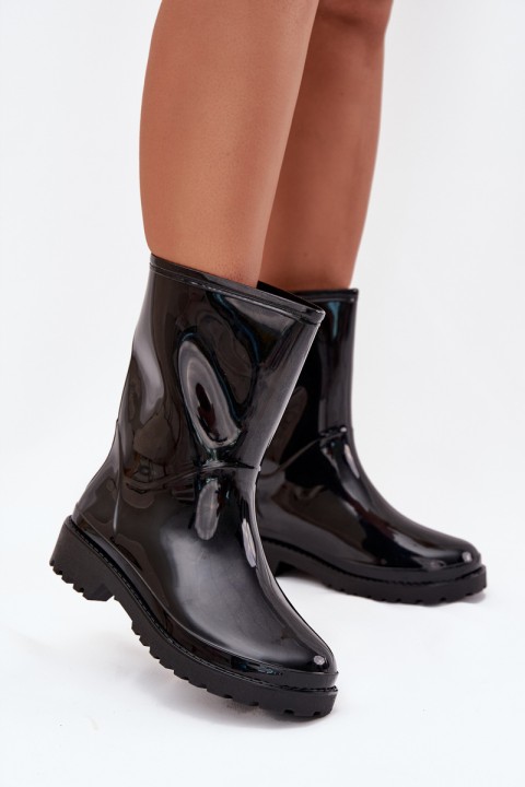 Ladies Rubber Boots Black Elvara
