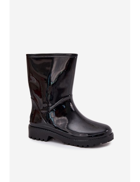 Ladies Rubber Boots Black Elvara