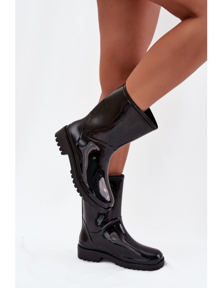 Ladies Rubber Boots Black Elvara