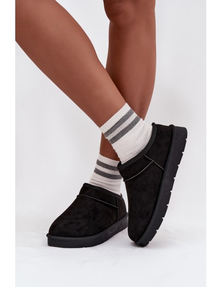 Women's Snow Boots Lined with Fur Black Serenne