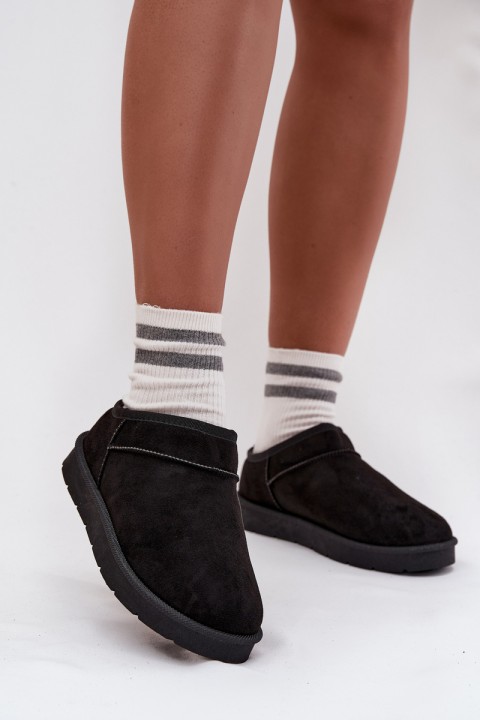 Women's Snow Boots Lined with Fur Black Serenne