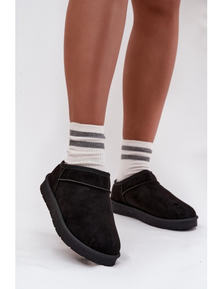 Women's Snow Boots Lined with Fur Black Serenne