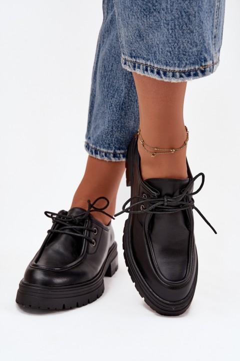 Women's Loafers Made of Eco Leather Black Adrelle