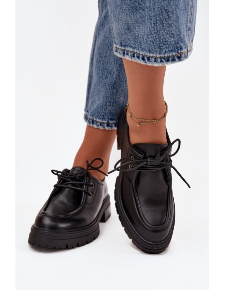 Women's Loafers Made of Eco Leather Black Adrelle