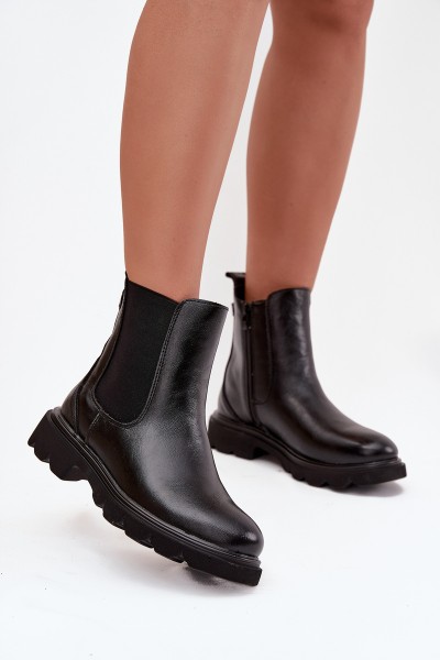 Women's ankle boots lined Black Rivelia