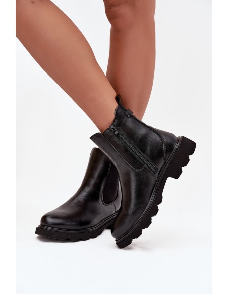 Women's ankle boots lined Black Rivelia