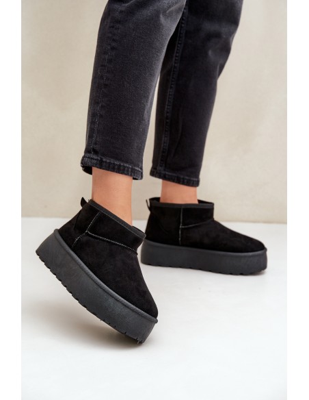 Women's Snow Boots On Platform Black Ninala