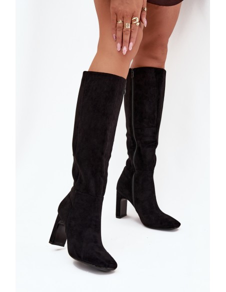 Women's Heeled Insulated Boots Black Zamira