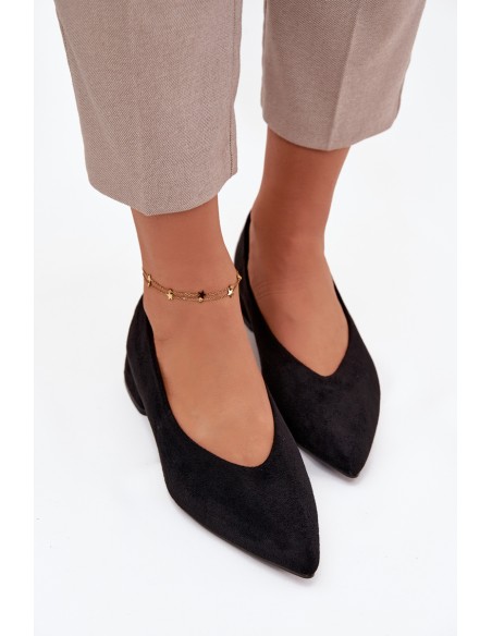 Block heel pumps with eco suede black Karielle