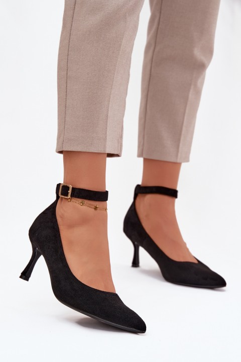 Devoria heels and pumps in eco suede black