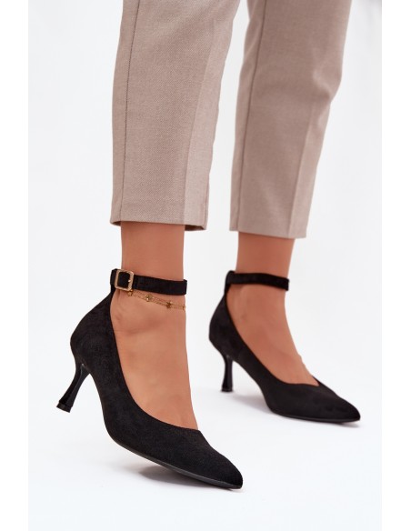 Devoria heels and pumps in eco suede black