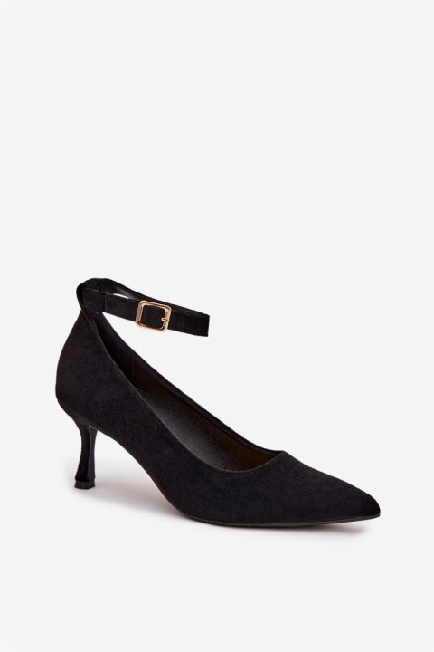 Devoria heels and pumps in eco suede black