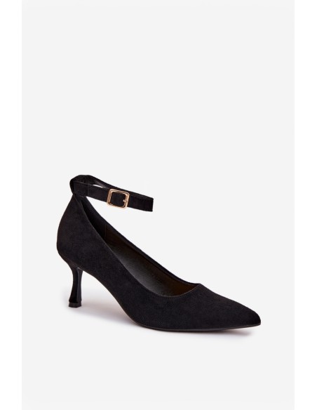 Devoria heels and pumps in eco suede black