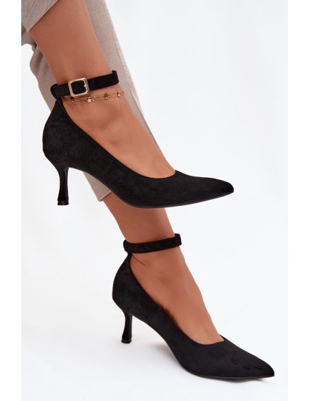 Devoria heels and pumps in eco suede black