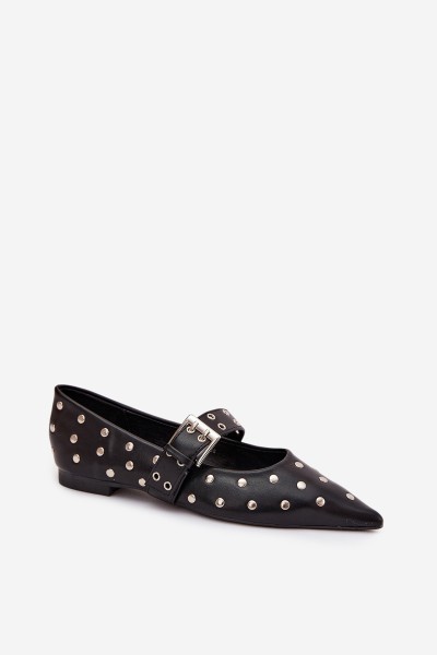 Ballerinas with sequins and clasp Eco Leather Black Arlenne 2