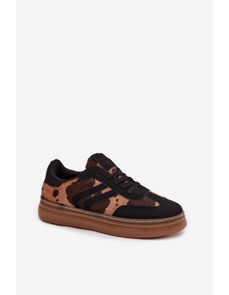 Women's Sneakers On Platform With Patches Black Denissa