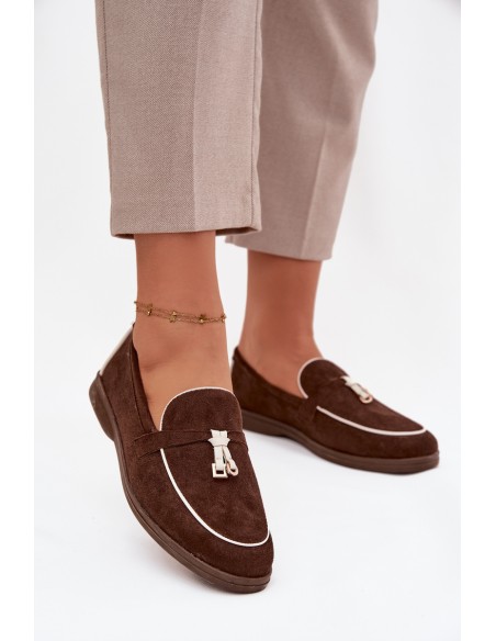 Moccasins Loafers Women's Eco Suede Brown Darwen