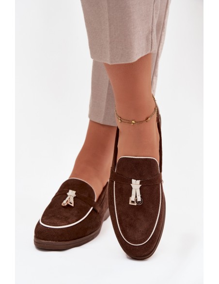 Moccasins Loafers Women's Eco Suede Brown Darwen