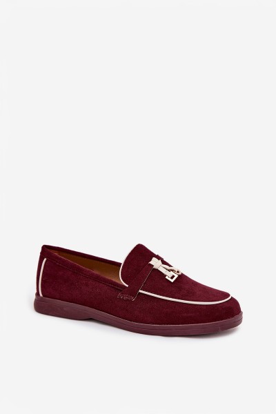 Moccasins Loafers Ladies Eco Suede Bordeaux Darwen 2