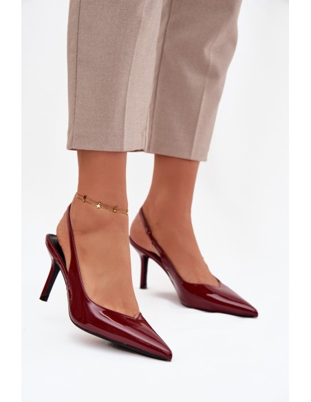Patent Leather Pumps on High Heel Bordeaux Phelia