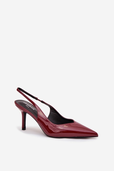 Patent Leather Pumps on High Heel Bordeaux Phelia