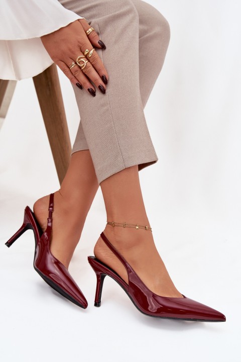 Patent Leather Pumps on High Heel Bordeaux Phelia