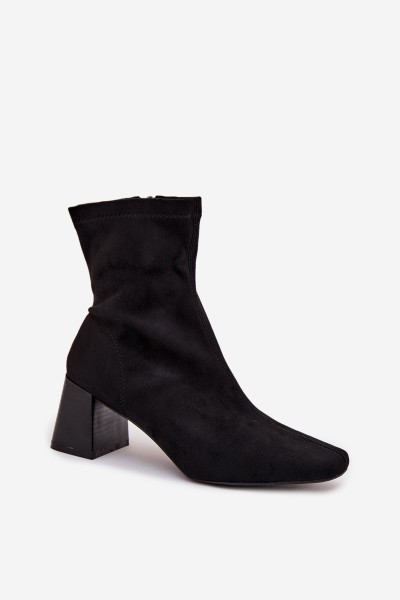 Women's Ankle Boots with Heel Made of Eco Suede Olianne 2