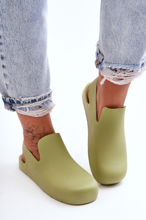 Fashionable Rubber Clogs Green Meriko