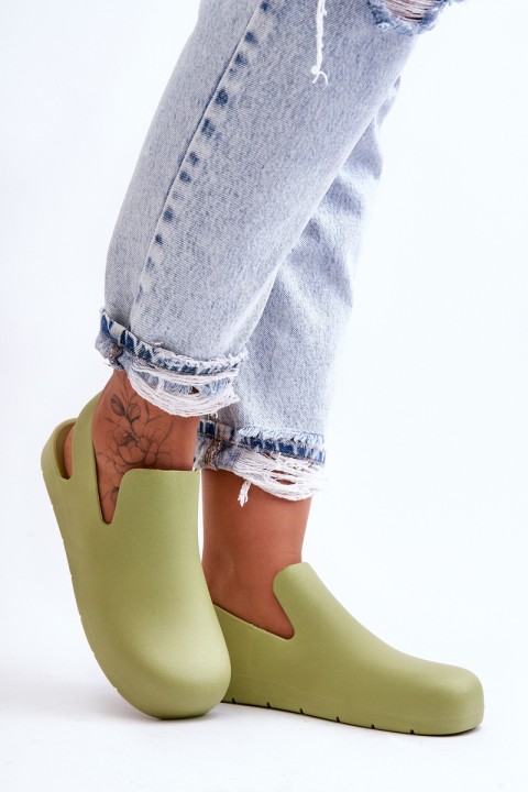 Fashionable Rubber Clogs Green Meriko