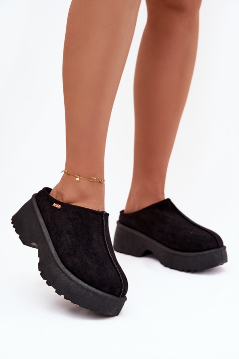 Women's Low Snow Boots on Platform Black Yrenna