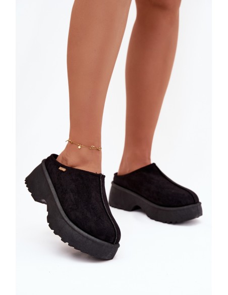 Women's Low Snow Boots on Platform Black Yrenna