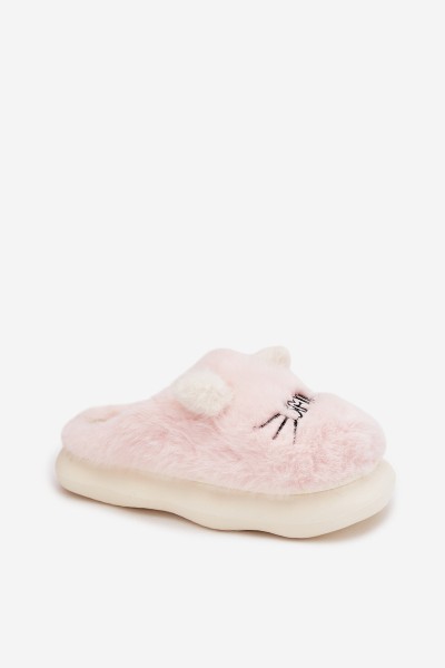Furry Ladies Slippers Smile Pink Lexira 2