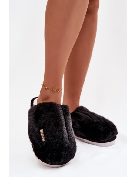 Furry Women's Slippers Black Belinna