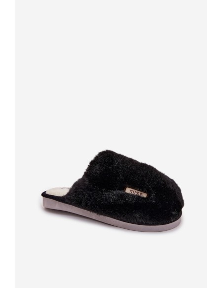 Furry Women's Slippers Black Belinna