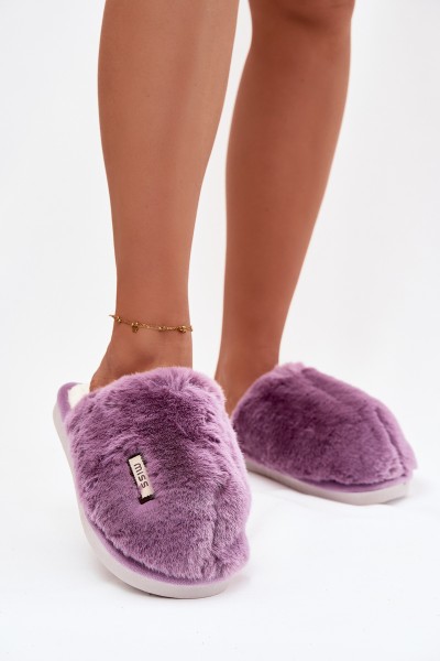 Furry Women's Slippers Purple Belinna 2