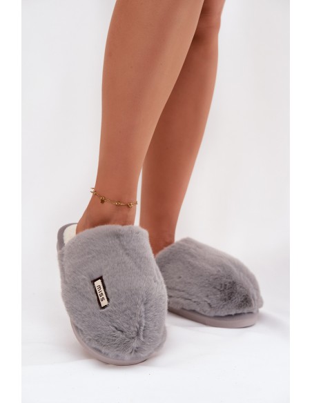 Furry Women's Slippers Gray Belinna
