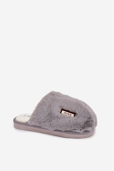 Furry Women's Slippers Gray Belinna 2