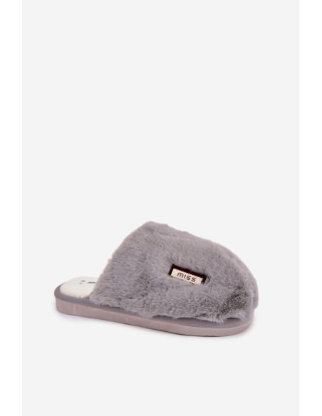 Furry Women's Slippers Gray Belinna