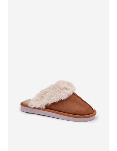 Moteriškos šlepetės su kailiu Camel Carisse