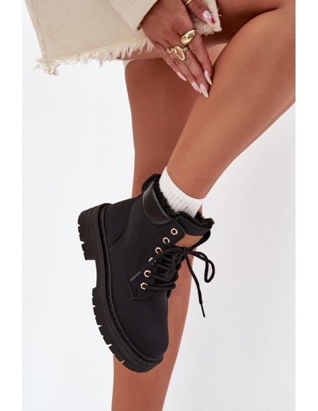 Moteriški aulinukai su užtrauktuku, juodi, Tharika