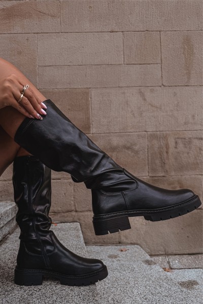 Women's Boots from Eco Leather Black Oceana